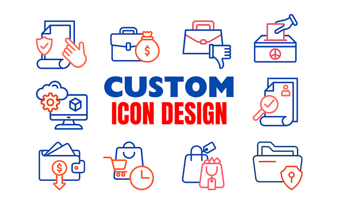 Gig Preview - Do custom icons, vector icon, app icon, icon set design to your needs