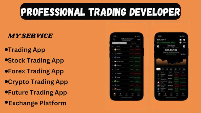 Gig Preview - Develop stock trading app, forex trading app, cryptocurrency trading app