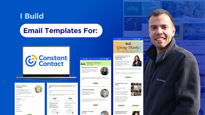 Gig Preview - Build professional constant contact email templates for your business