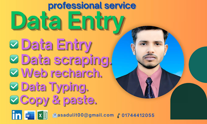 Bestseller - do perfect data entry web research and copy paste data