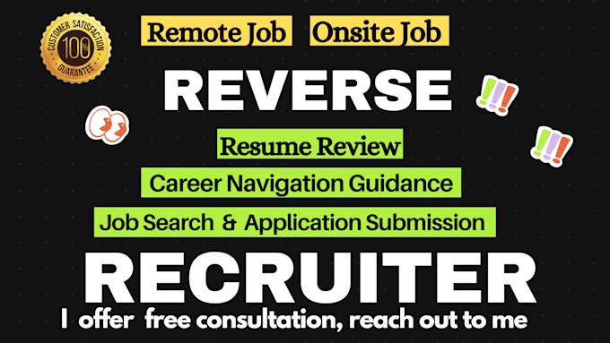 Gig Preview - Reverse recruiter search and apply to job find job remote job search application