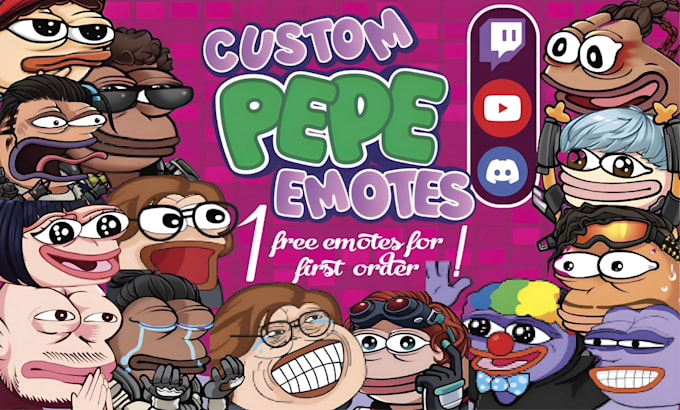 Gig Preview - Draw custom pepe the frog emotes for twitch discord and kick