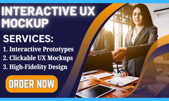 Gig Preview - Create interactive UX mockups to design intuitive and user friendly websites