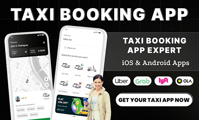 Gig Preview - Create taxi booking app like uber app taxi booking website and taxi app