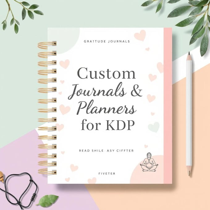 Gig Preview - Do custom journal notebook calendar planner tracker and cover in canva for kdp