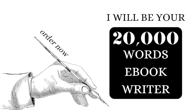 Gig Preview - Ghost write 20,000 words ebook as ghost book writer, and ghost ebook writer