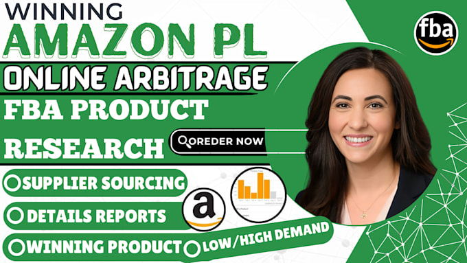 Gig Preview - Amazon online arbitrage product research and amazon fba product research for pl