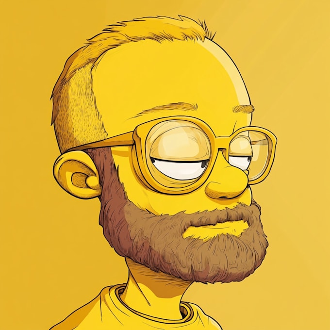 Gig Preview - Convert your photo into yellow cartoon portrait or cartoon