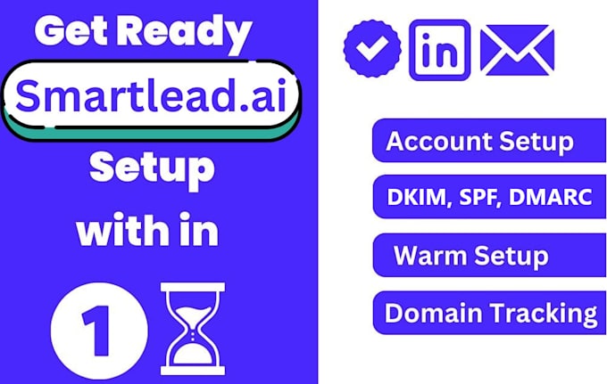 Gig Preview - Setup smartlead snovio instantly warmup custom domain