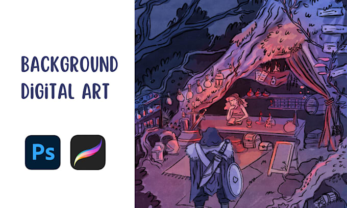 Gig Preview - Draw stunning and detailed backgrounds for your projects