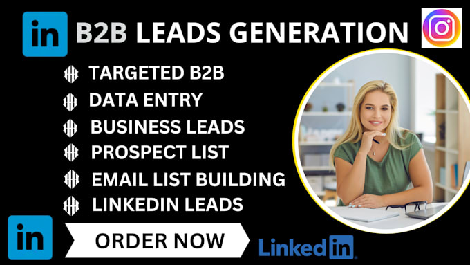 Gig Preview - Do targeted b2b lead generation, email leads, linkedin lead, lead list building