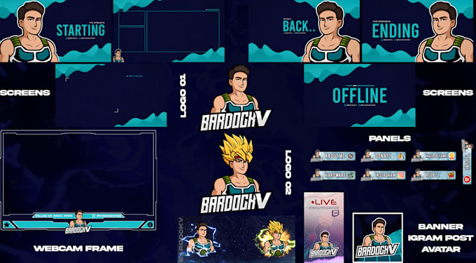 Bestseller - design twitch animated and custom overlays for streaming platforms