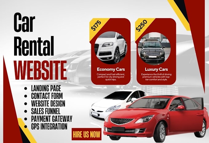 Gig Preview - Car rental website, redesign landing page, logo, api integration, gps, payment,