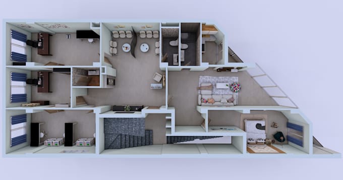 Gig Preview - Design and render 3d floor plans