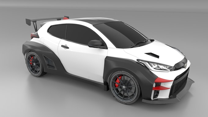 Gig Preview - Model luxury solid truck,custom body kit,car,cad design,military car rendering