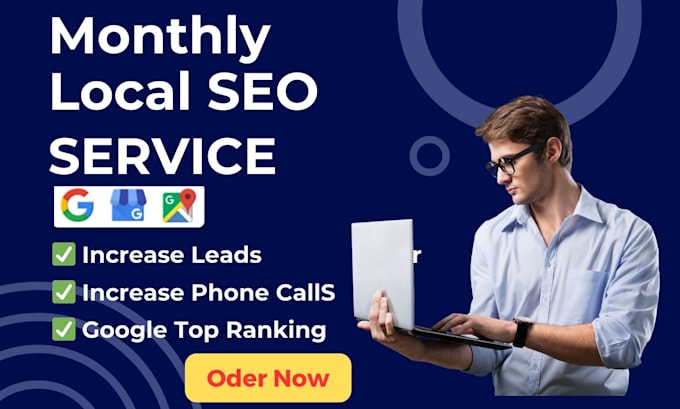 Gig Preview - Monthly local SEO service for website and gmb google top ranking