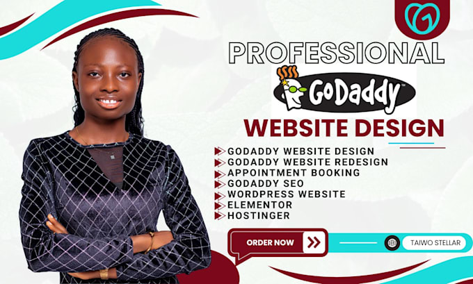 Gig Preview - Design wordpress website godaddy website redesign godaddy website design