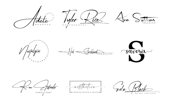 Gig Preview - Do a professional handwritten signature logo design