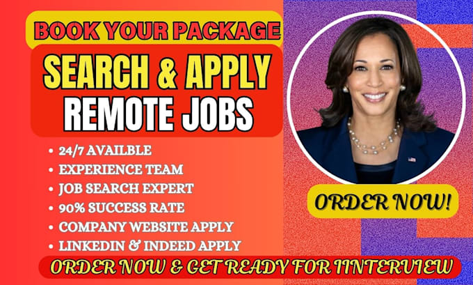 Gig Preview - Search and apply for remote job, find job, job hunting, reverse recruiter