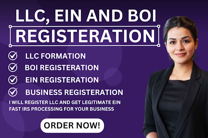 Gig Preview - Do US llc registration, ein number, boi report and dissolve llc