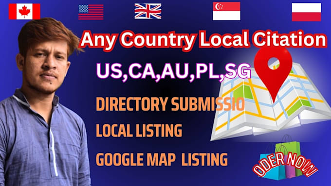 Gig Preview - Create manual local citations for any country to boost SEO