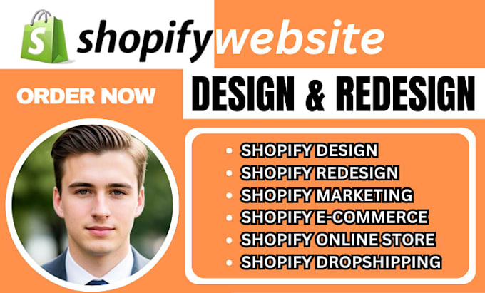 Gig Preview - Design and redesign shopify website shopify dropshipping