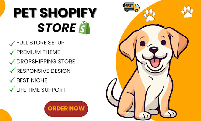 Gig Preview - Be your shopify expert pet shopify store pet store pet website