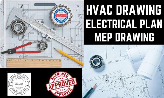 Gig Preview - Do electrical plan, mep drawing, plumbing plan, hvac drawing, load calculation