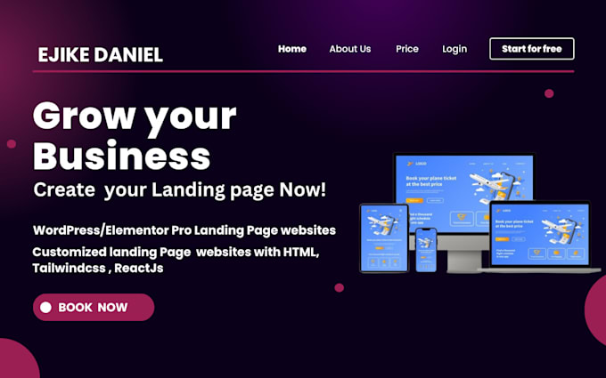 Gig Preview - Build professional landing page websites