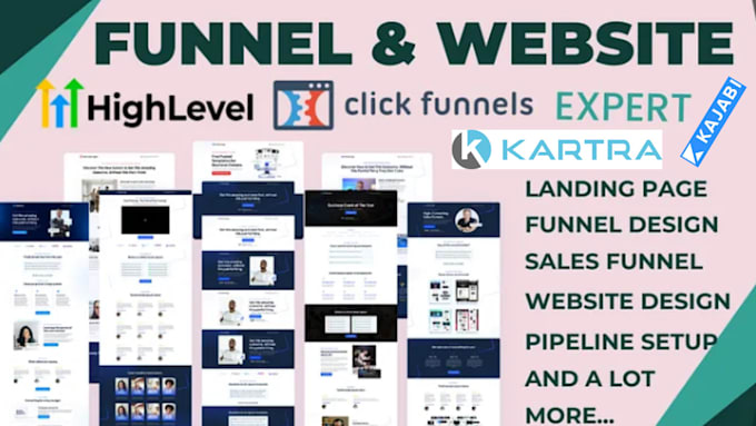 Gig Preview - Design sales funnel landing page in click funnels kajabi kartra gohighlevel