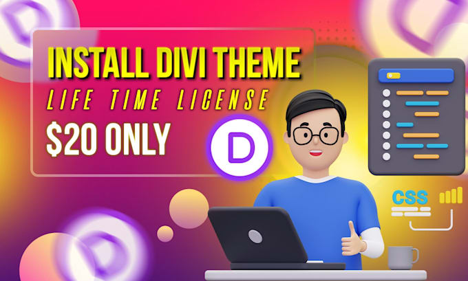 Gig Preview - Professionally install the divi theme with a genuine license on your wp website