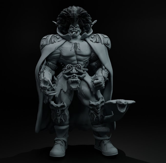 Gig Preview - Design stl character,3d figurine printable tabletop model,zbrush file,action toy