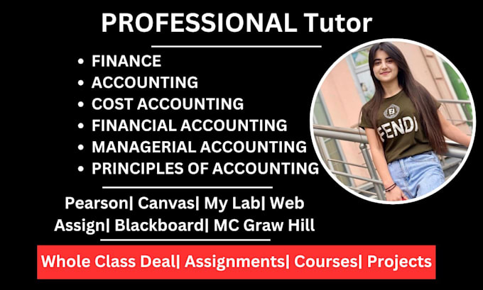 Gig Preview - Do finance, accounting, cost accounting, managerial accounting, management class