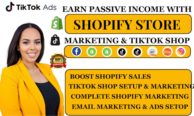 Gig Preview - Boost tiktok sales, shopify store sync with tiktok shop, shopify marketing sales