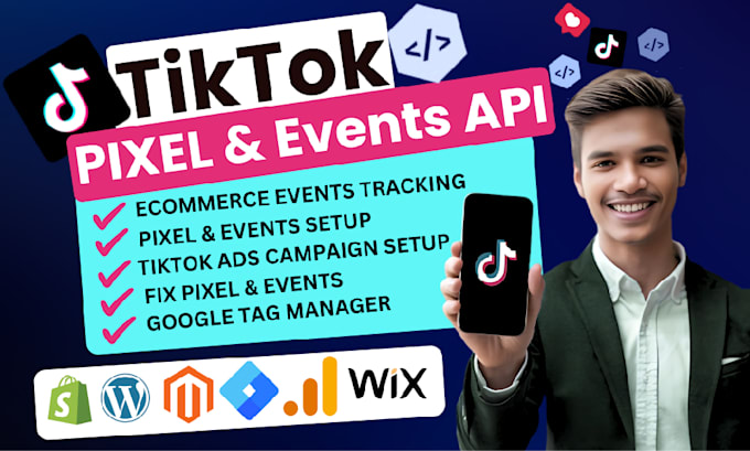 Bestseller - set up tiktok pixel, events API, and ads tracking for shopify, wordpress via GTM