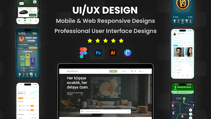 Gig Preview - Do professional mobile app and website UI UX design in figma