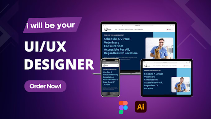 Gig Preview - Design modern UI UX for website, mobile, and desktop applications