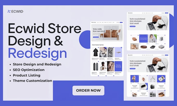 Gig Preview - Design ecwid online ecommerce website dropshipping store design and redesign