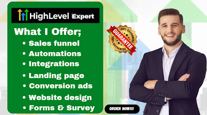 Gig Preview - Do gohighlevel sales funnel ghl landing page gohighlevel conversion ads