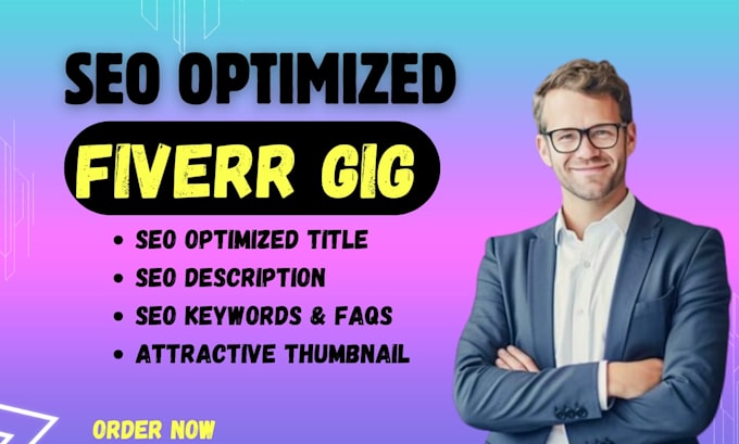 Gig Preview - Write seo optimized fiverr gig description, gig title and high ranking keywords