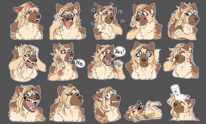 Bestseller - draw furry sticker furry nsfw telegram sticker animated sticker discord sticker