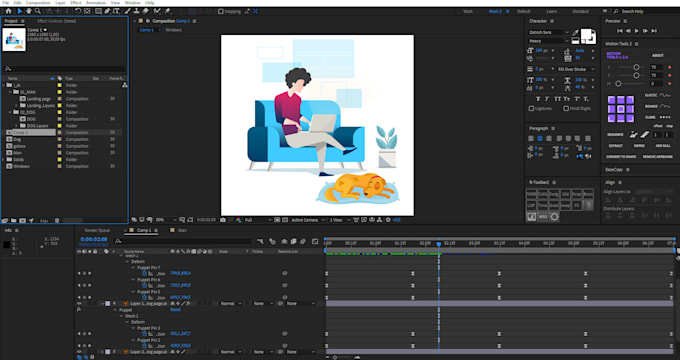 Gig Preview - Create lottie animation, json animation, loop animation, animated gifs