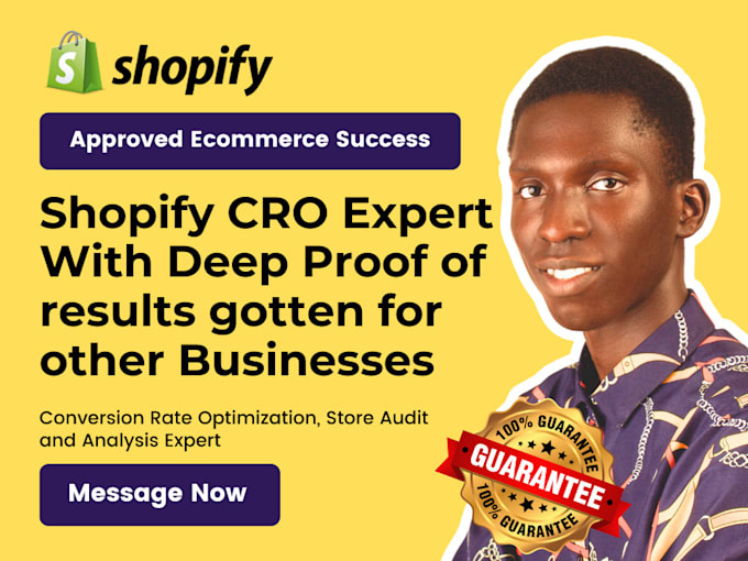 Gig Preview - Be your shopify website conversion specialist and shopify cro expert