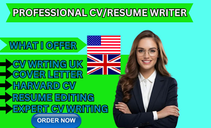 Bestseller - write professional resume cover letter cv maker cv writing UK,US by CV expert