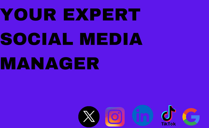 Gig Preview - Be your social media marketing manager and social mediamarketing content creator