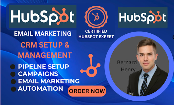 Gig Preview - Setup hubspot CRM workflow integration and email marketing automation