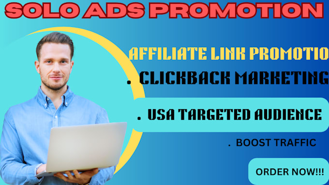 Gig Preview - Do clickbank affiliate marketing, USA solo ads promotion, MLM leads generation