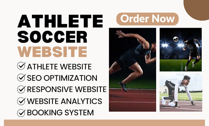 Gig Preview - Design athlete soccer golf league sport football academy basketball website crm