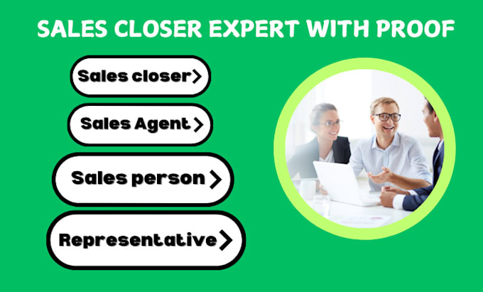 Gig Preview - Sales representative sales agent salesperson sales closer sales leads