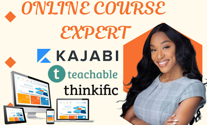 Gig Preview - Kajabi website design thinkific online course podia sales funnel teachable